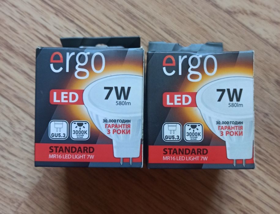 Лампочки Ergo Standard MR16 Led 7W 2 штуки
