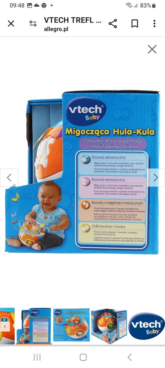 Kula Hula Vtech w języku polskim zabawka interaktywna