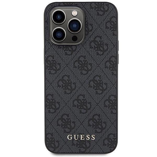 Etui Guess 4g Metal Gold Logo na iPhone 15 Pro - szare