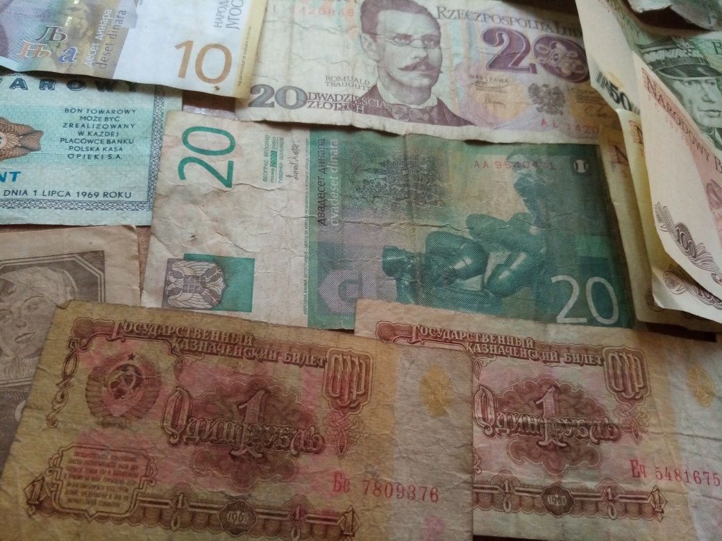 Stare banknoty. Sztuk 15 do wyboru jako zestaw.