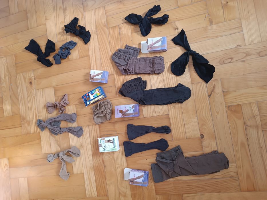 Podkolanówki skarpetki cienkie przeźroczyste