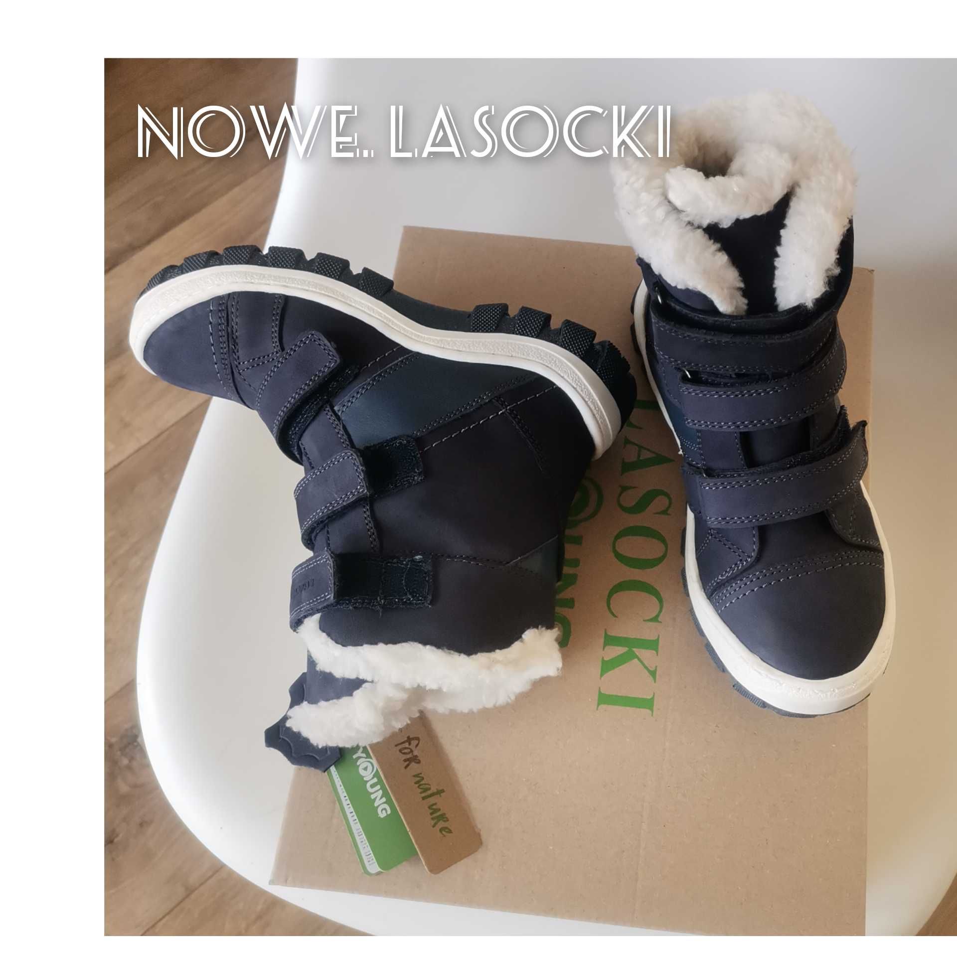 Nowe Buty Lasocki 32 buty zimowe skórzane Lasocki 32