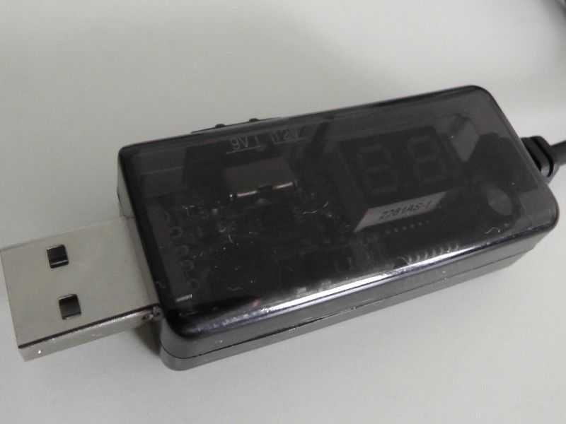 Zasilacz konwerter USB DC z 5V do 9V 1A i 12V 0,8A LCD