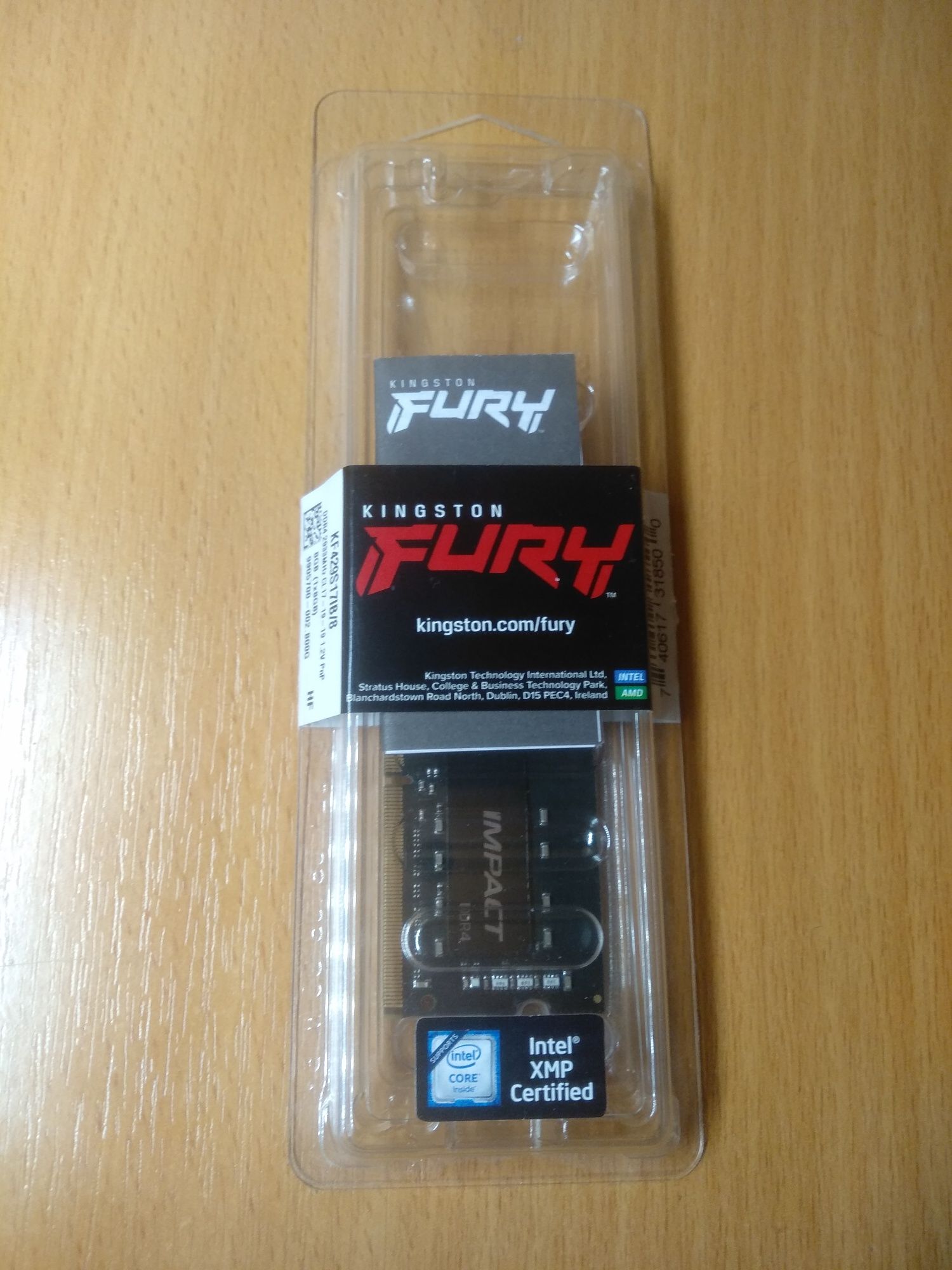 SO-DIMM Kingston Fury DDR4 8GB 2933MHz Impact (KF429S17IB/8)