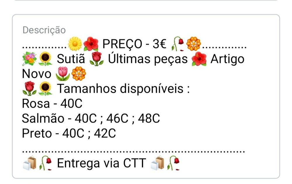 Sutiã * Artigo Novo * Últimas peças