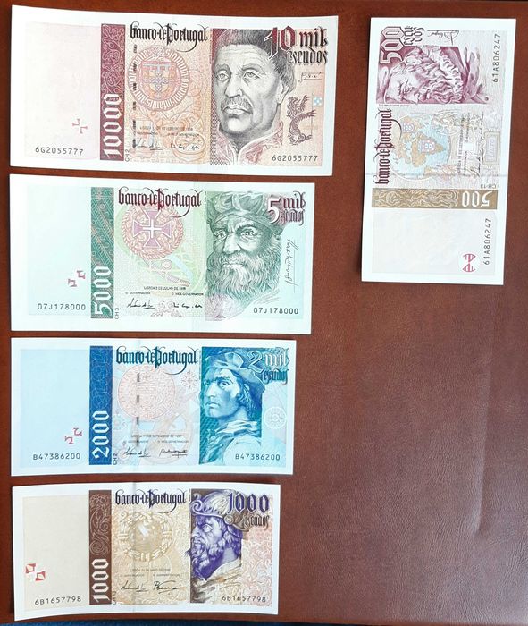 5 Últimas Notas de Escudos da serie Navegadores