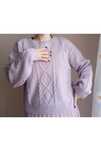 Sweter sinsay liliowy różowy  L