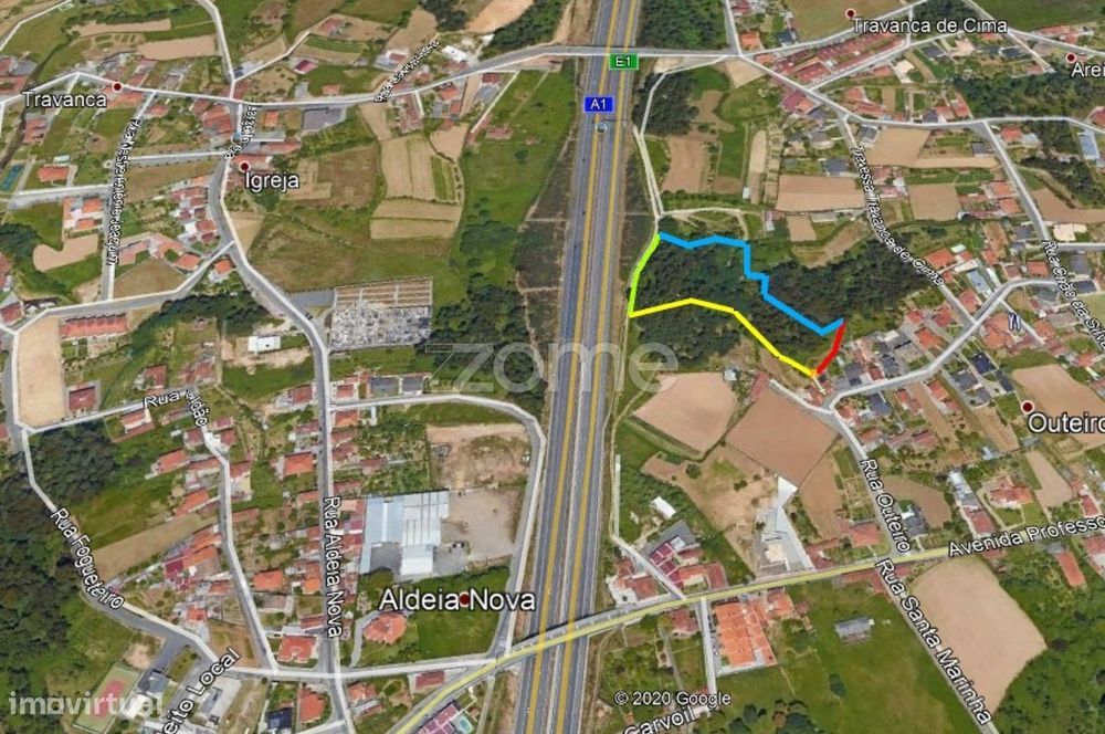 Arrendamento, montra de 91m frente para A1 Travanca S. Maria da Feira