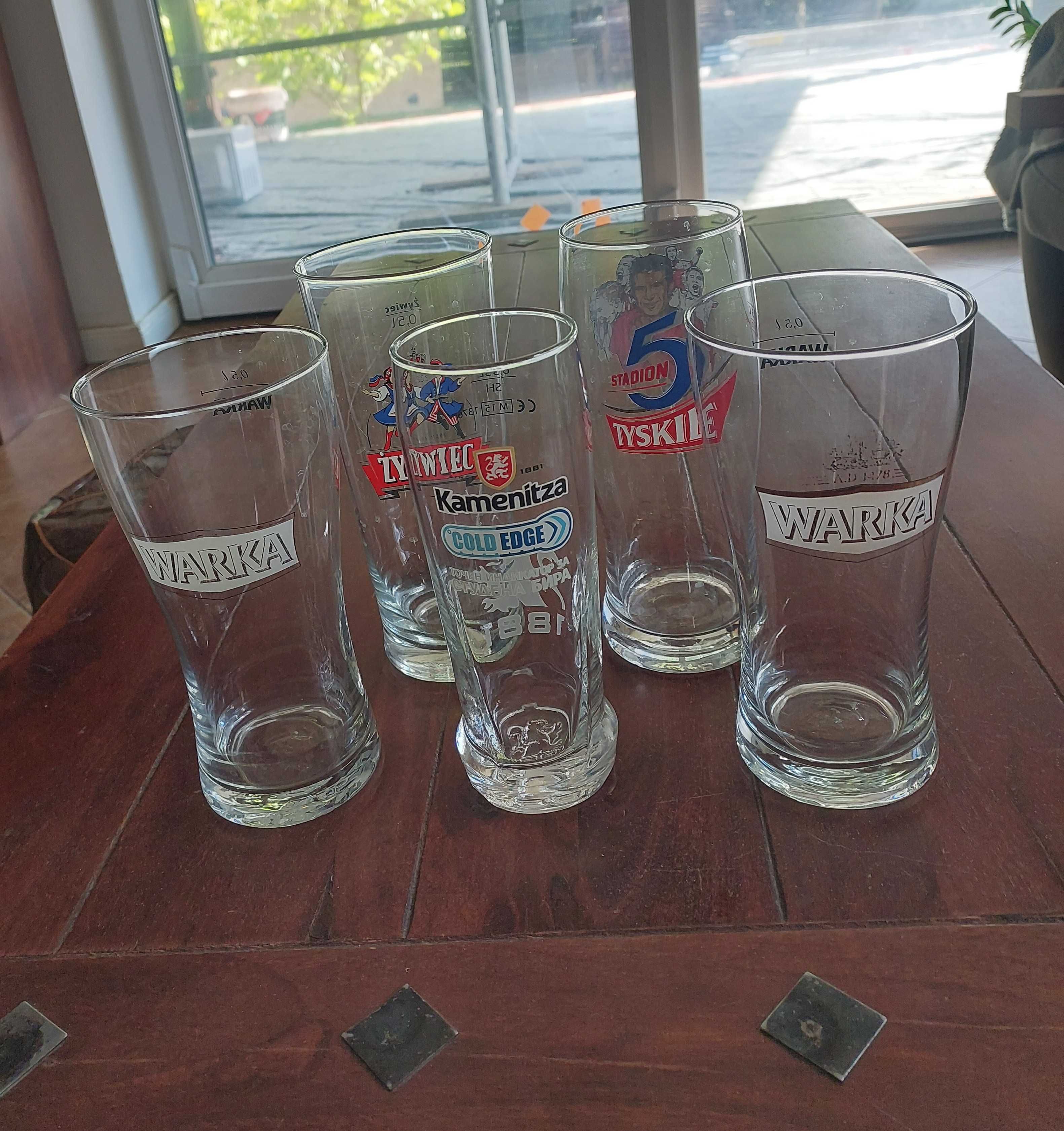 Szklanki do piwa 5 sztuk różne