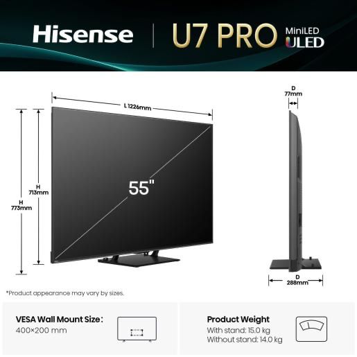Телевізор Hisense 55U7Q PRO
