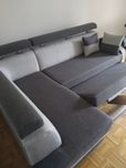 Narożnik sofa rozkładana z funkcją spania czysta jak nowa duża