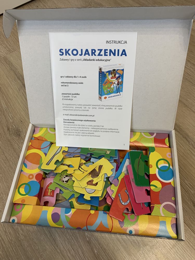 Puzzle, układanki, zadania 3+