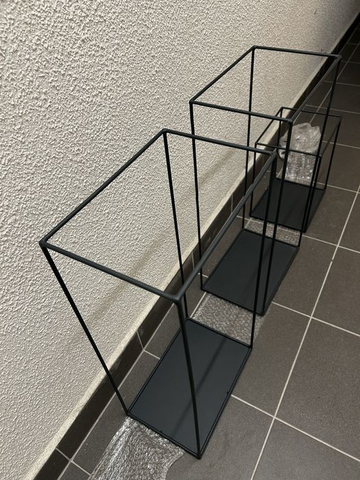 Metalowe grafitowe półki loftowy styl grafit ral półka loft komplet