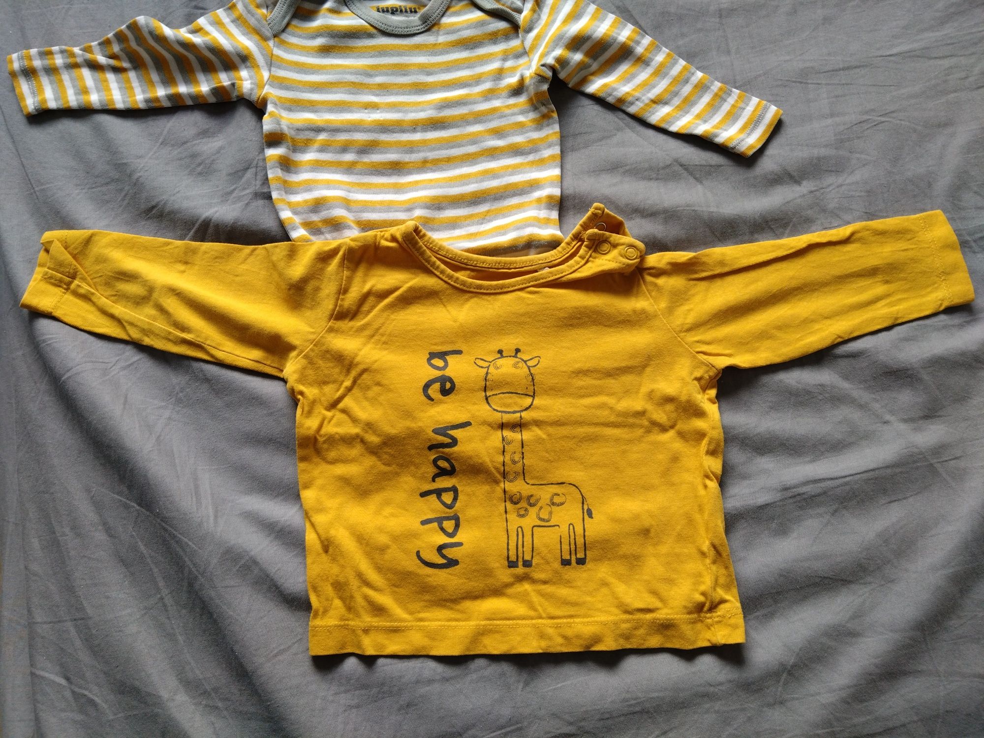 Ubrania Lupilu - 2x body + koszulka z długim - 62/68 rękawem
