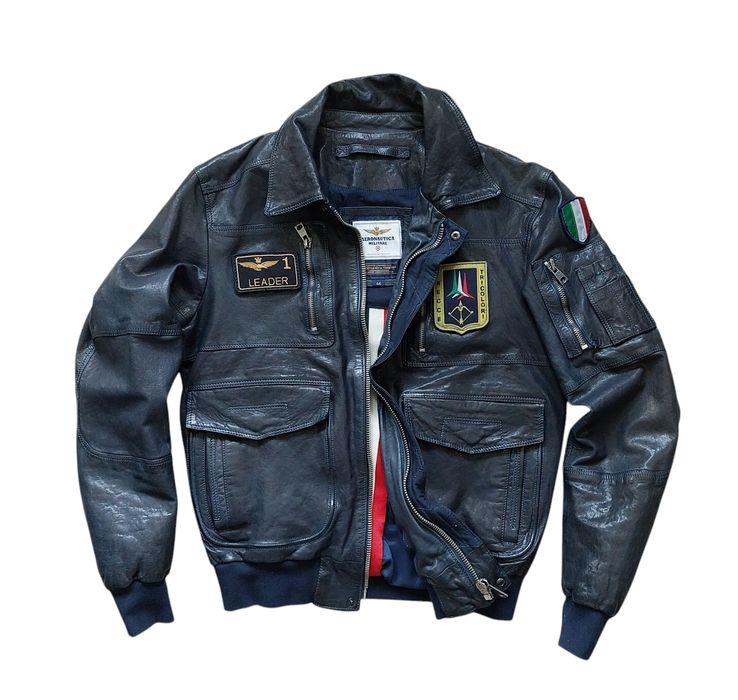 Aeronautica Militare nowa kurtka skórzana męska r. 46/S