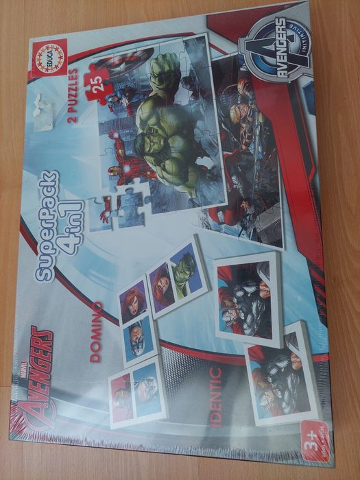 Puzzle, Dominó e Jogo da Memória Vingadores EDUCA