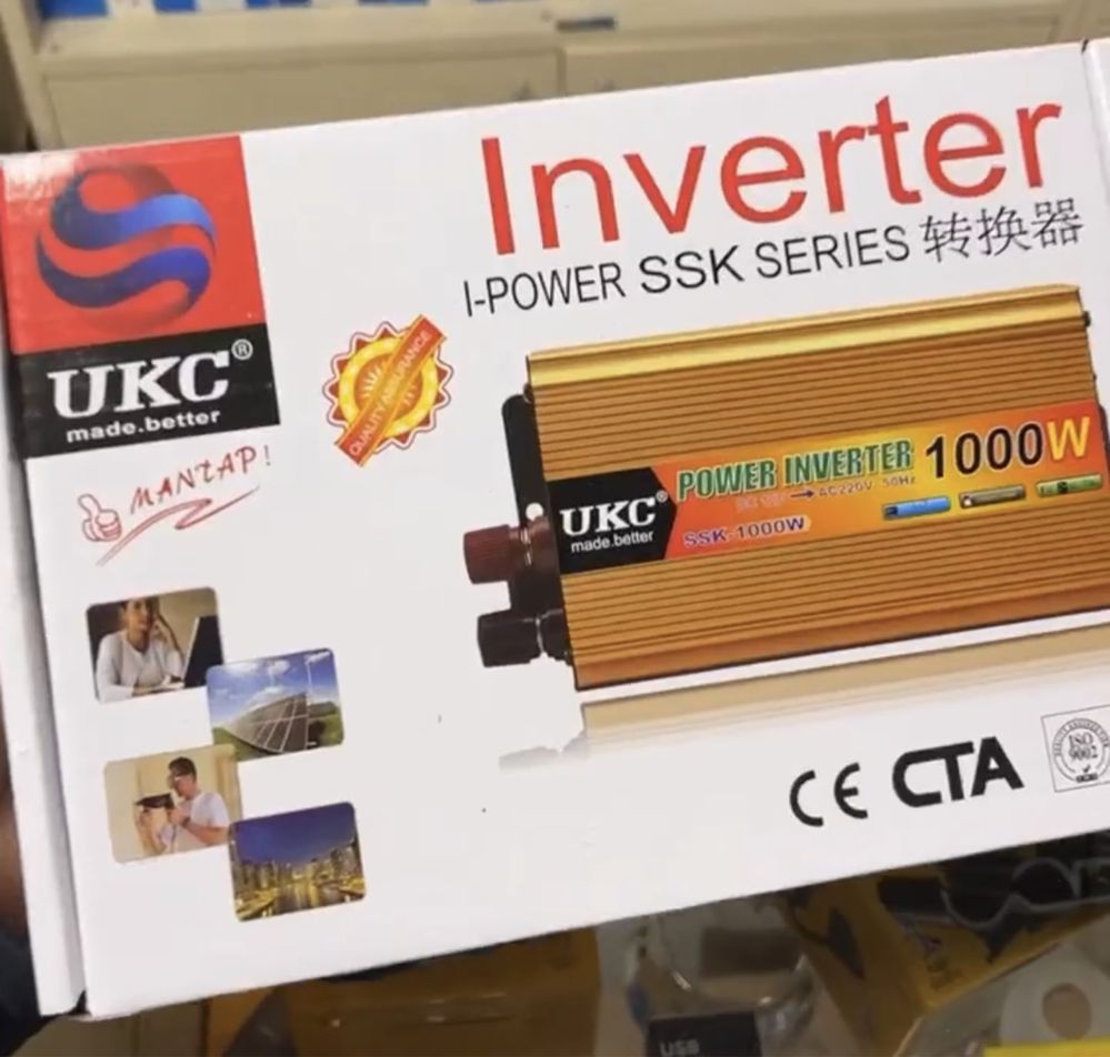 Перетворювач напруги UKC Power Inverter SSK-1000 W 12 V-220 V