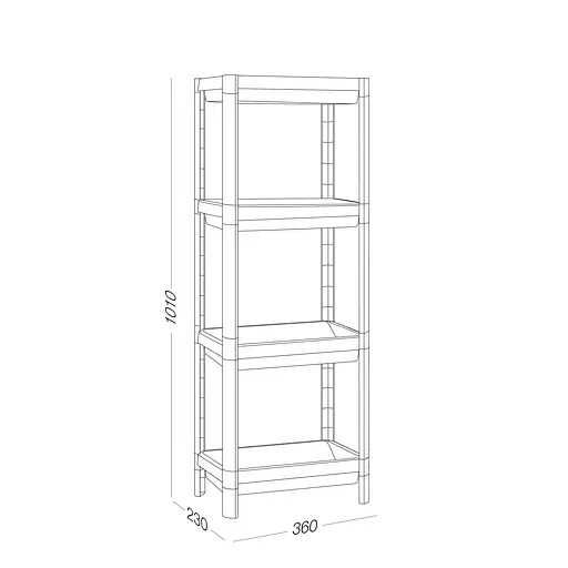 ТОРГ! КРАСИВЫЙ Стеллаж Этажерка 4-ярус в ванную IKEA36x23x100см