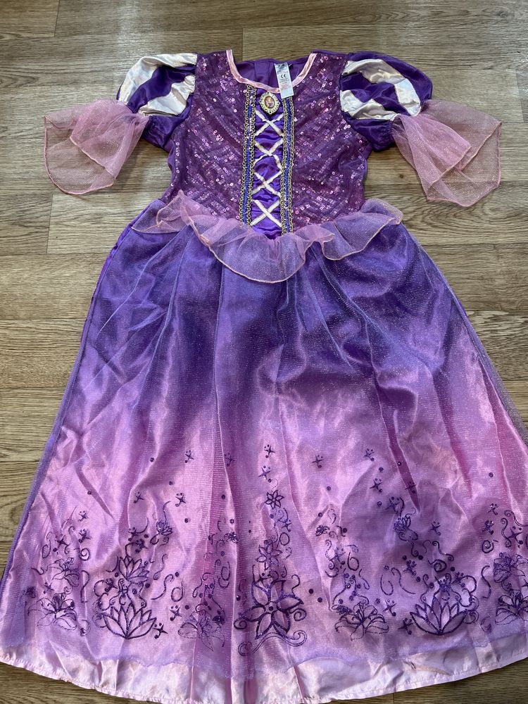 Платье принцесса рапунцель 7-8 лет пост 120-130