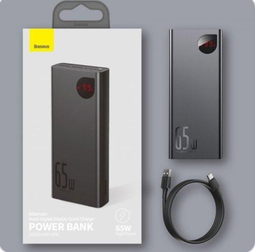 Powerbank Baseus 20000mAh 65W павер банк