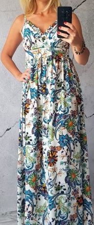 Letnia sukienka z kwiaty, Lola Fashion, rozmiar 36