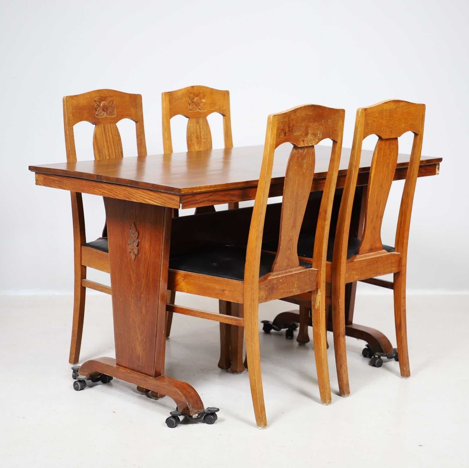 stół + 4 krzesła (komplet) idealny do jadalni
