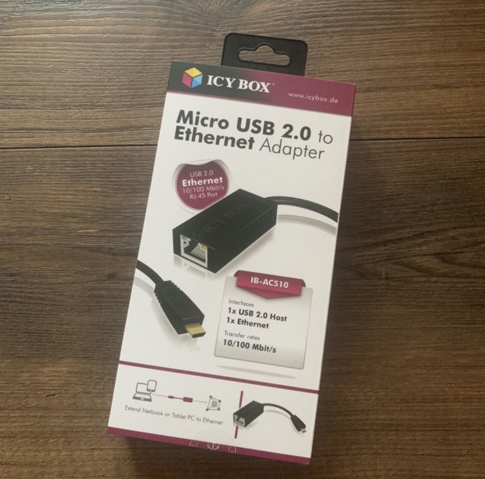 Micro USB 2.0 to Ethernet (10/100 Mbit/s) Adapter