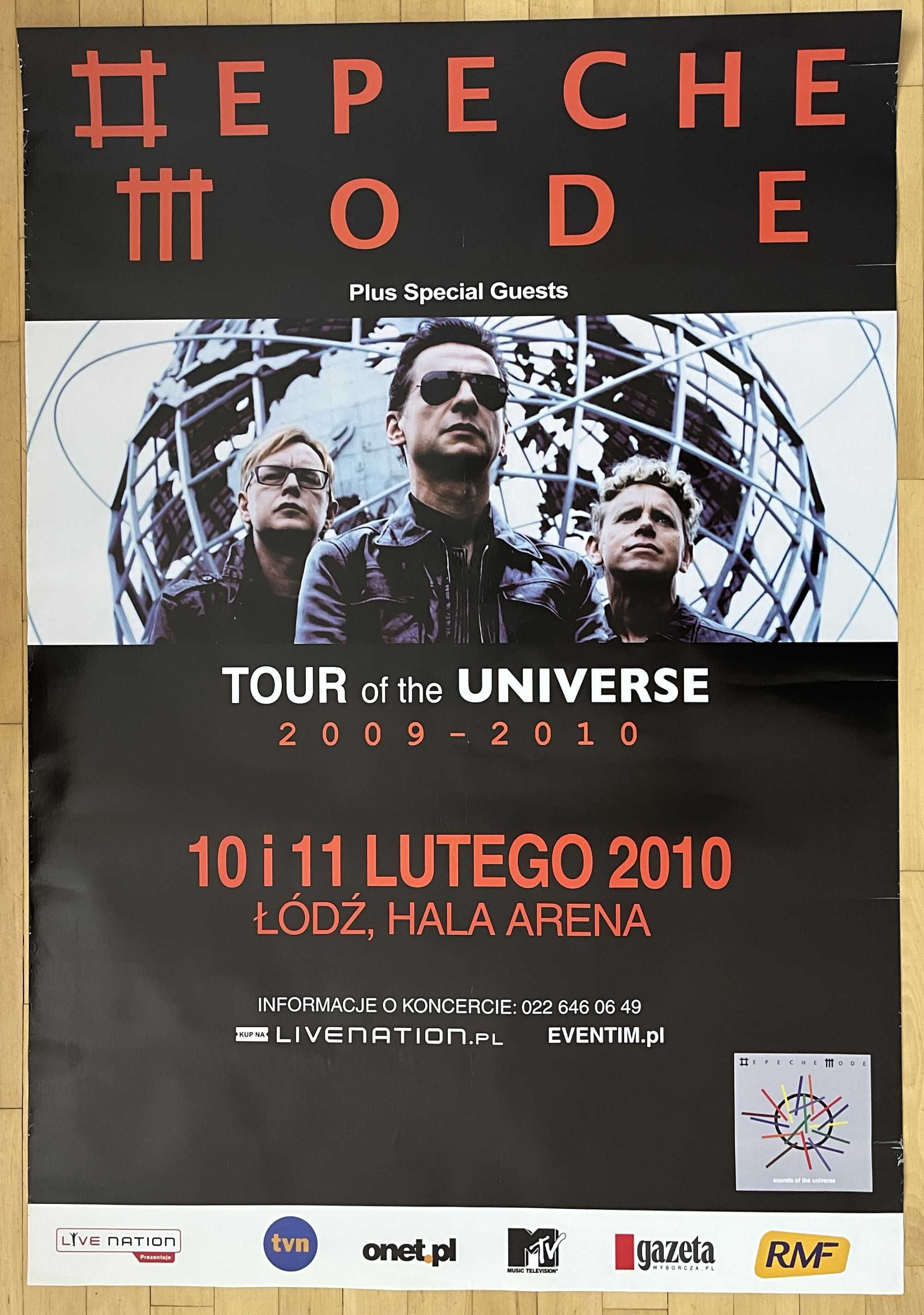 Depeche Mode Tour OF The Universe Łódź - plakat reklamowy