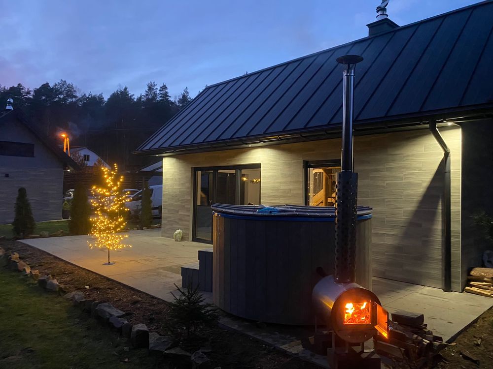 Domek kominek, balia, sauna, klimatyzacja, agroturystyka, balia, sauna