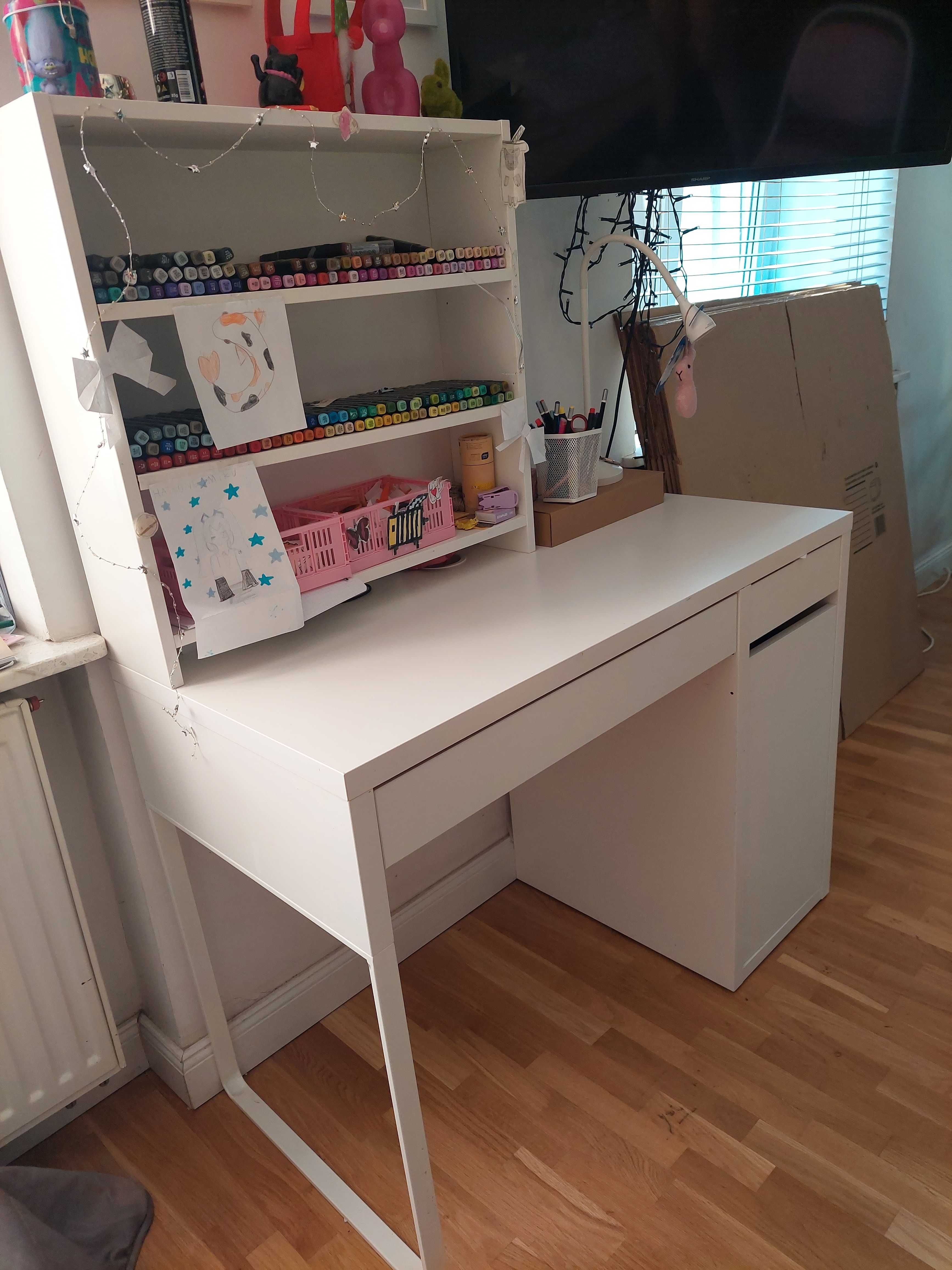 Biurko i łóżko IKEA - stan bdb. Gratis krzesło, nadstawka i materac!