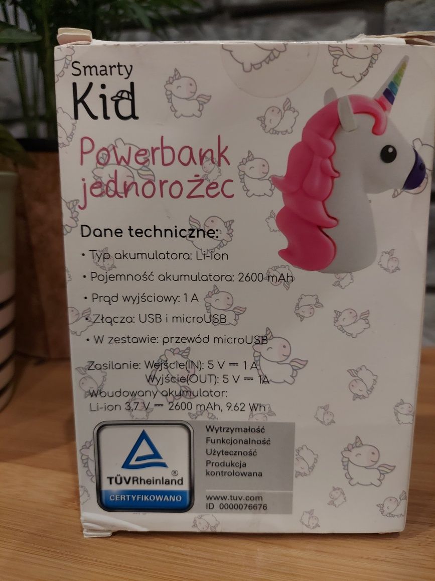 Powerbank jednorożec smarty kid