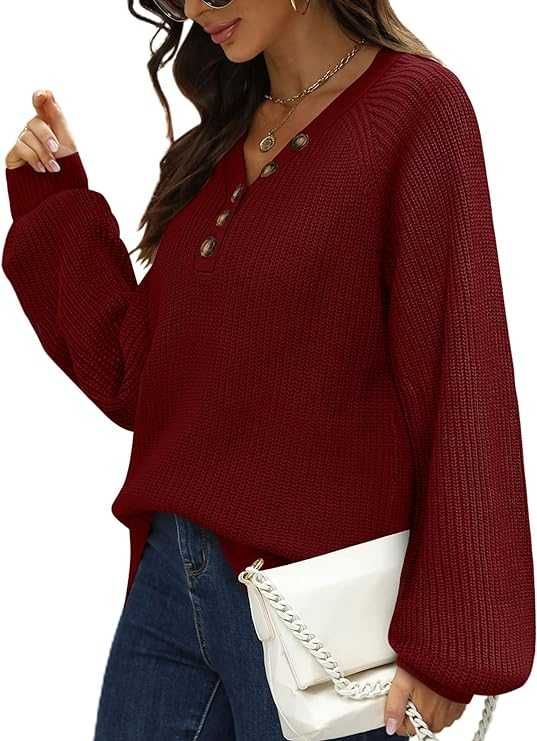 Swetr casual bordowy rozm. XL