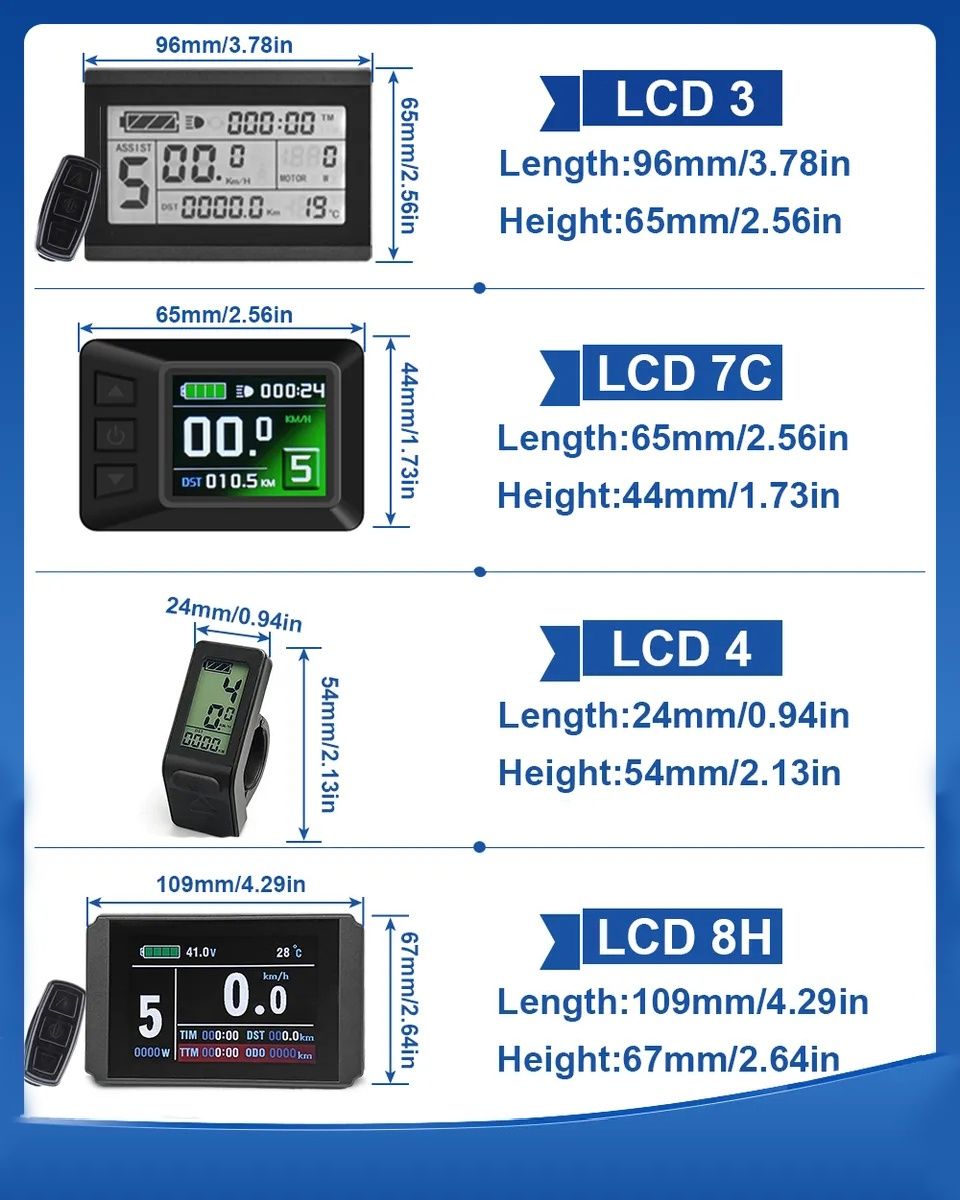 Синусний контролер KUNTENG з LCD 3 дисплеєм 36-48в 350w 500w 1000w