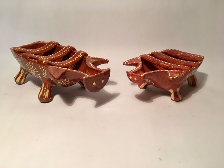 2 ASSADORES de CHOURIÇO - antigos - 24 e 19 cm/s