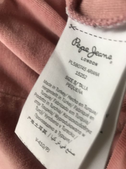 Bluza welurowa Pepe Jeans r. S