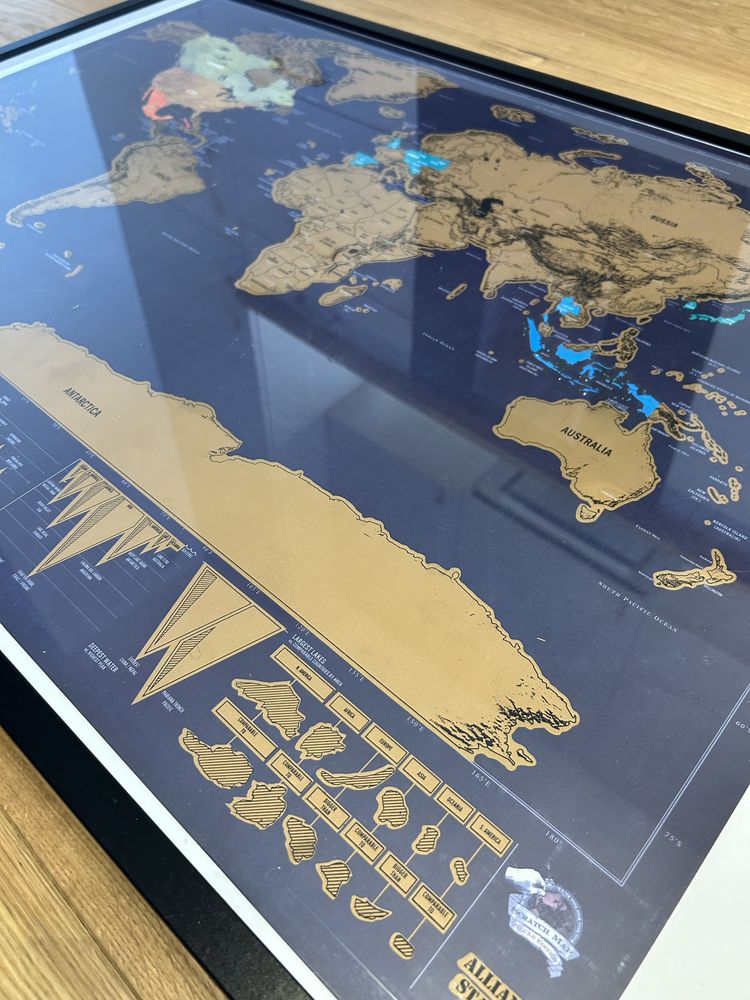 Rama ramka Ikea 90x60 cm mapa zdrapka gratis