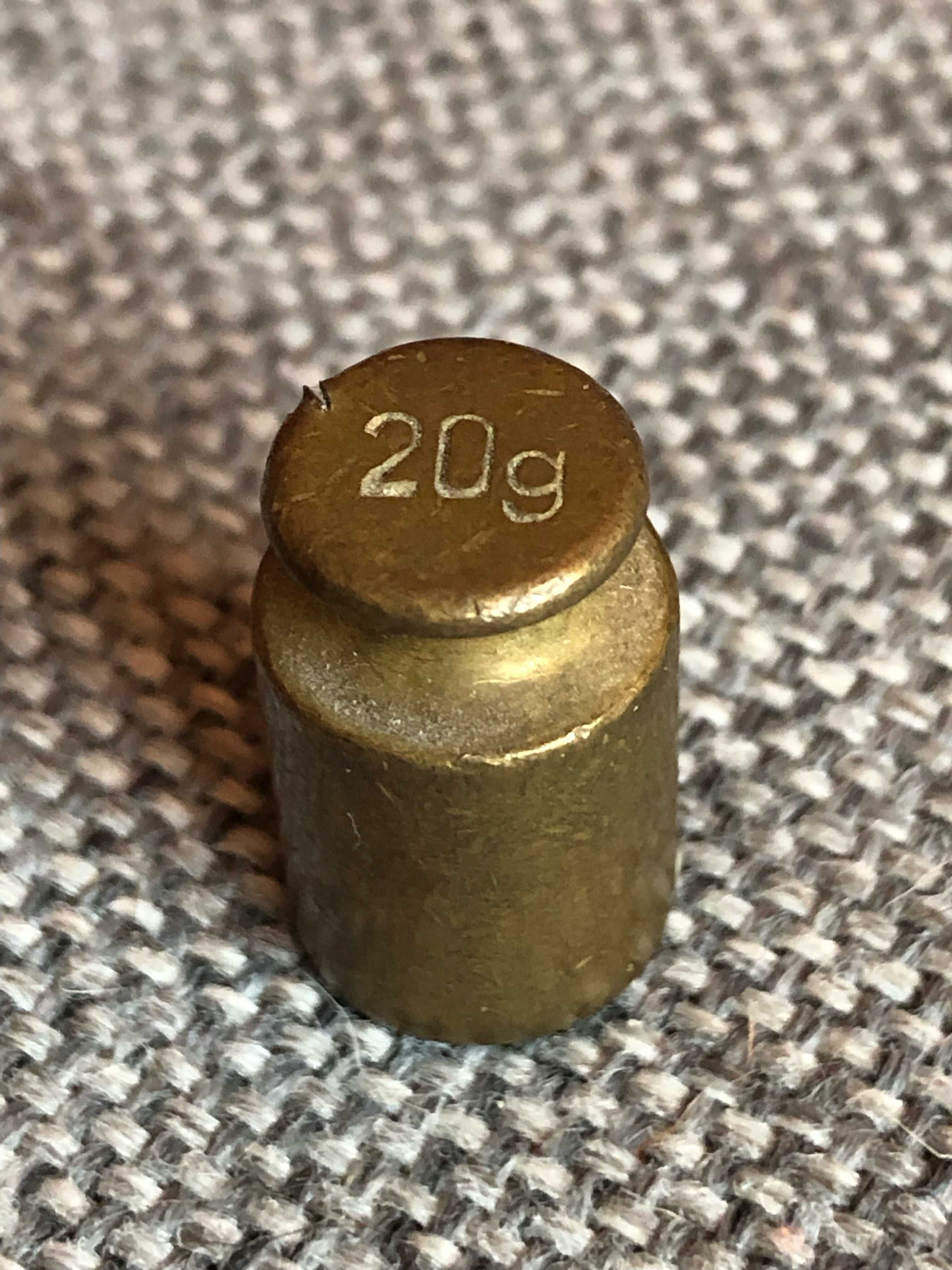 Odważnik mosiężny 20 g.