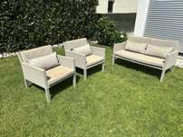 Conjunto Jardim / sofá 3 lugares e 2 cadeirões