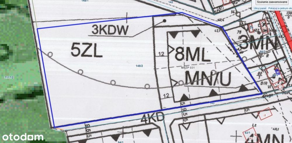 Działka nad jeziorem Piast