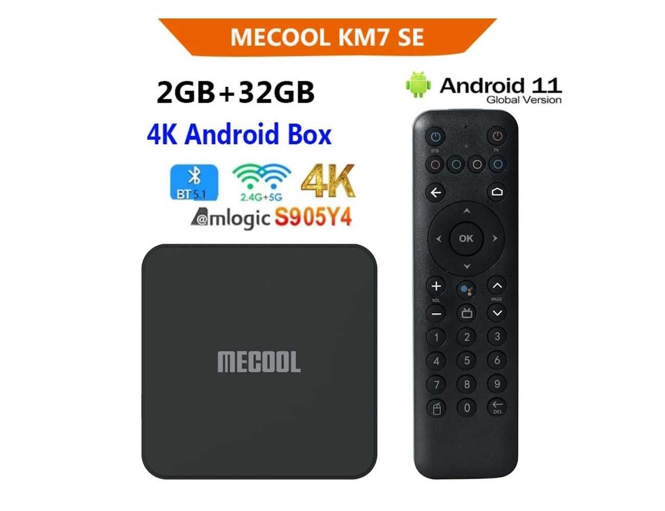 TV Box Mecool KM7 SE 2/32Gb S905Y4 Настроен Гарантия tv box тв бокс