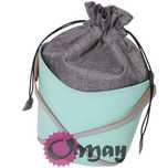Szary organizer do OBAG BASKET worek Cukierek len 2 kieszenie OMAY