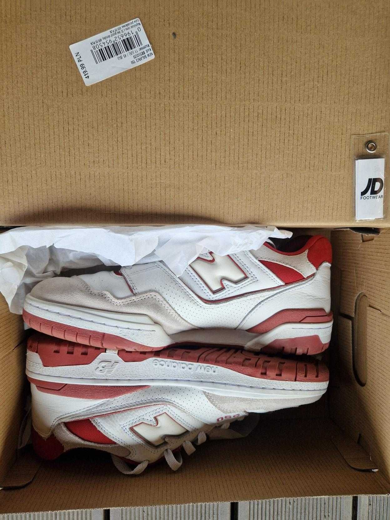 New Balance 550 White Red BB550STF r. 45 EU stan bdb