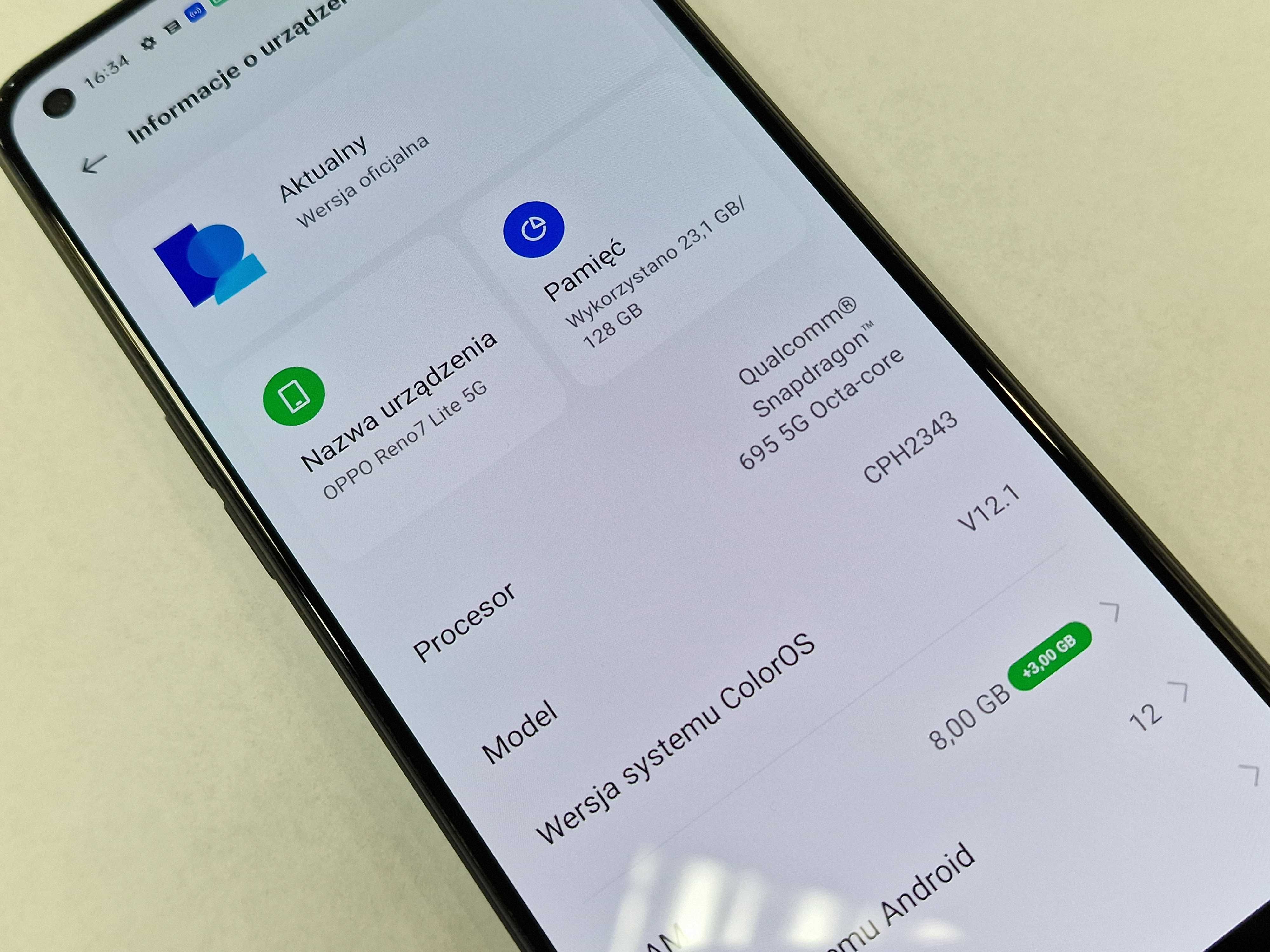 Oppo Reno7 Lite 5G Dual SIM/ 8GB/ 128GB/ Cosmic Black/ Grade A