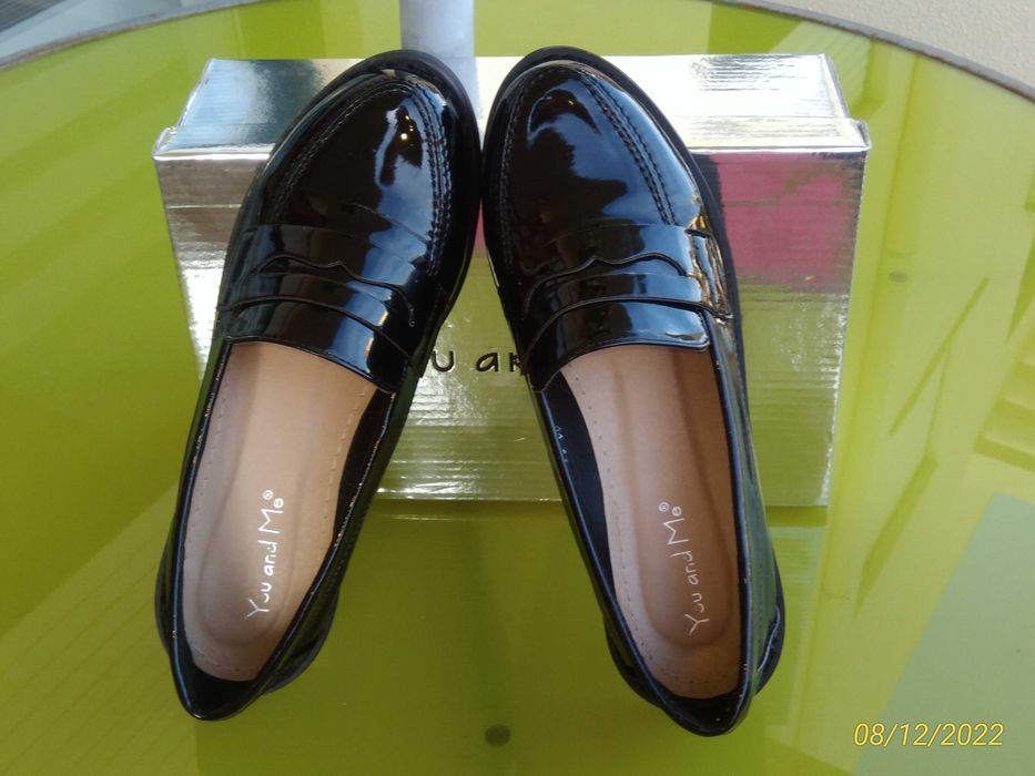 Mocassins pretos novos T.36