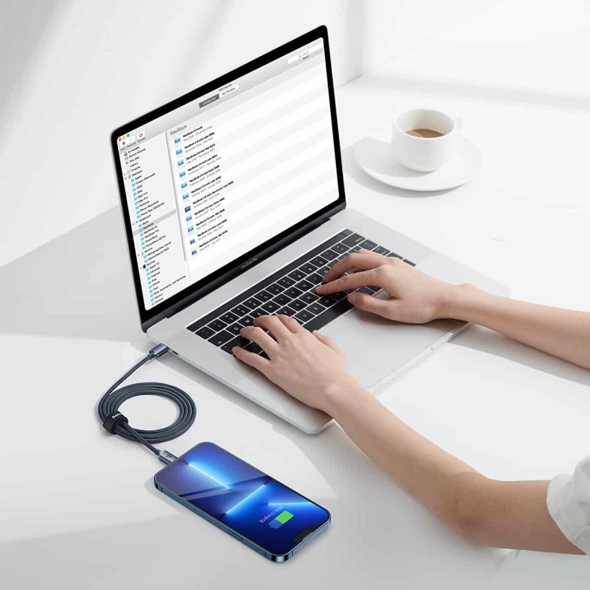Кабель Baseus с чипом 1.2м для Айфон Type-C iP Быстрая Зарядка PD20W