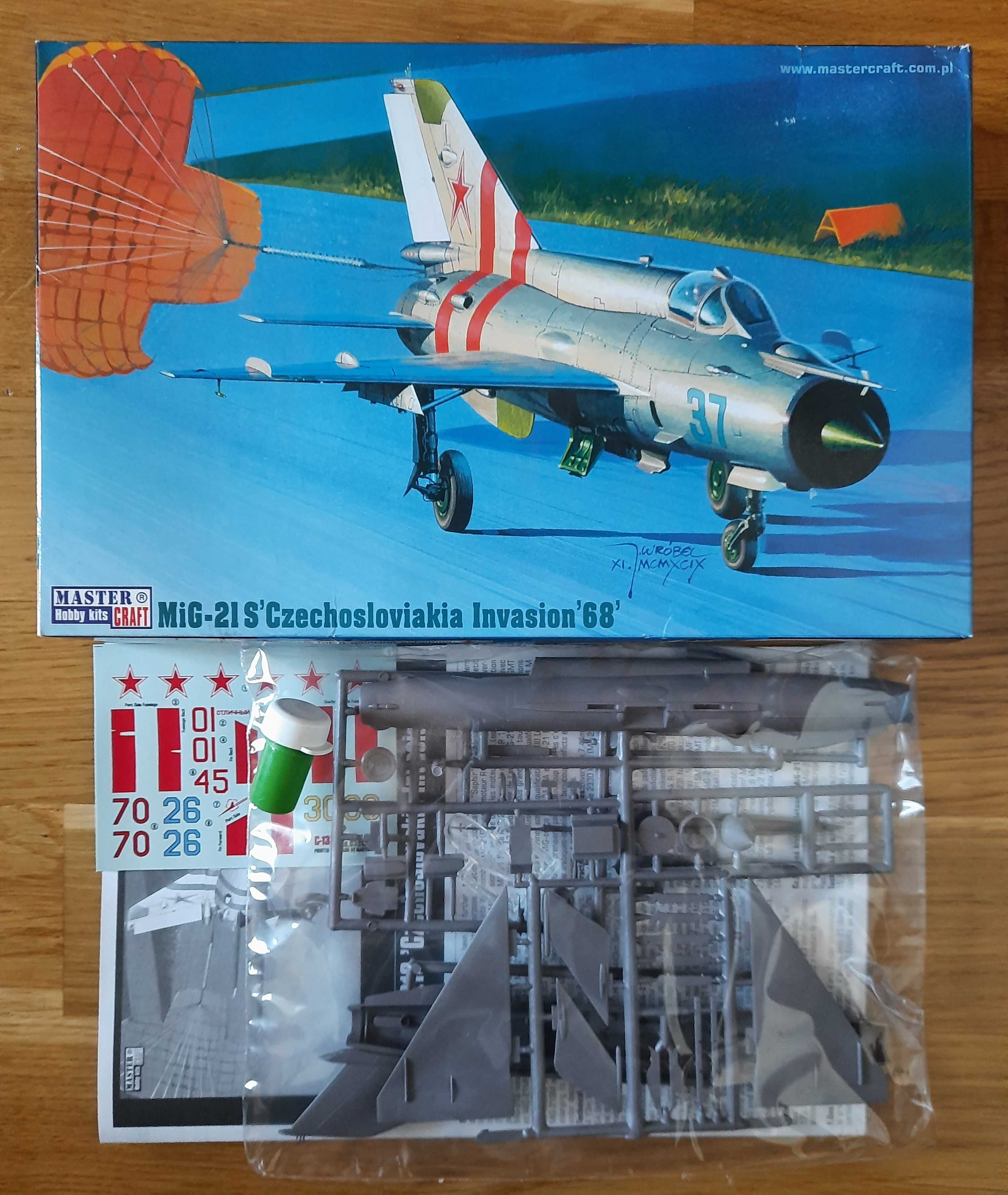 Model do sklejania MiG-21 S"Czechosloviakia Invasion"68 skala 1/72