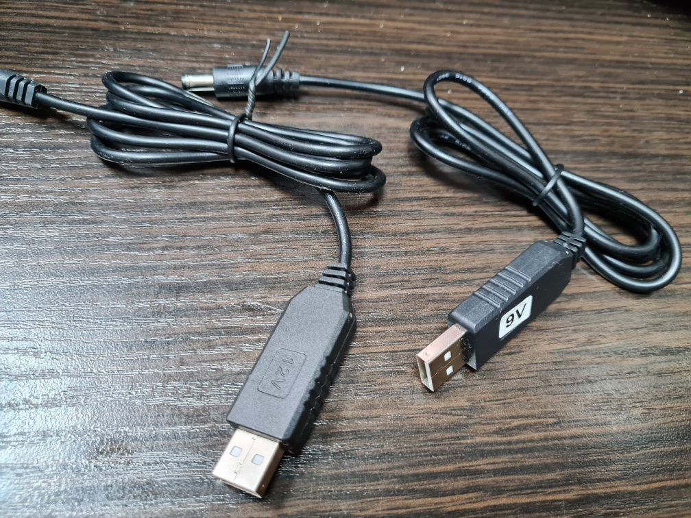 USB-кабель для роутера повышения напряжения на 9/12 В DC от повертбанк