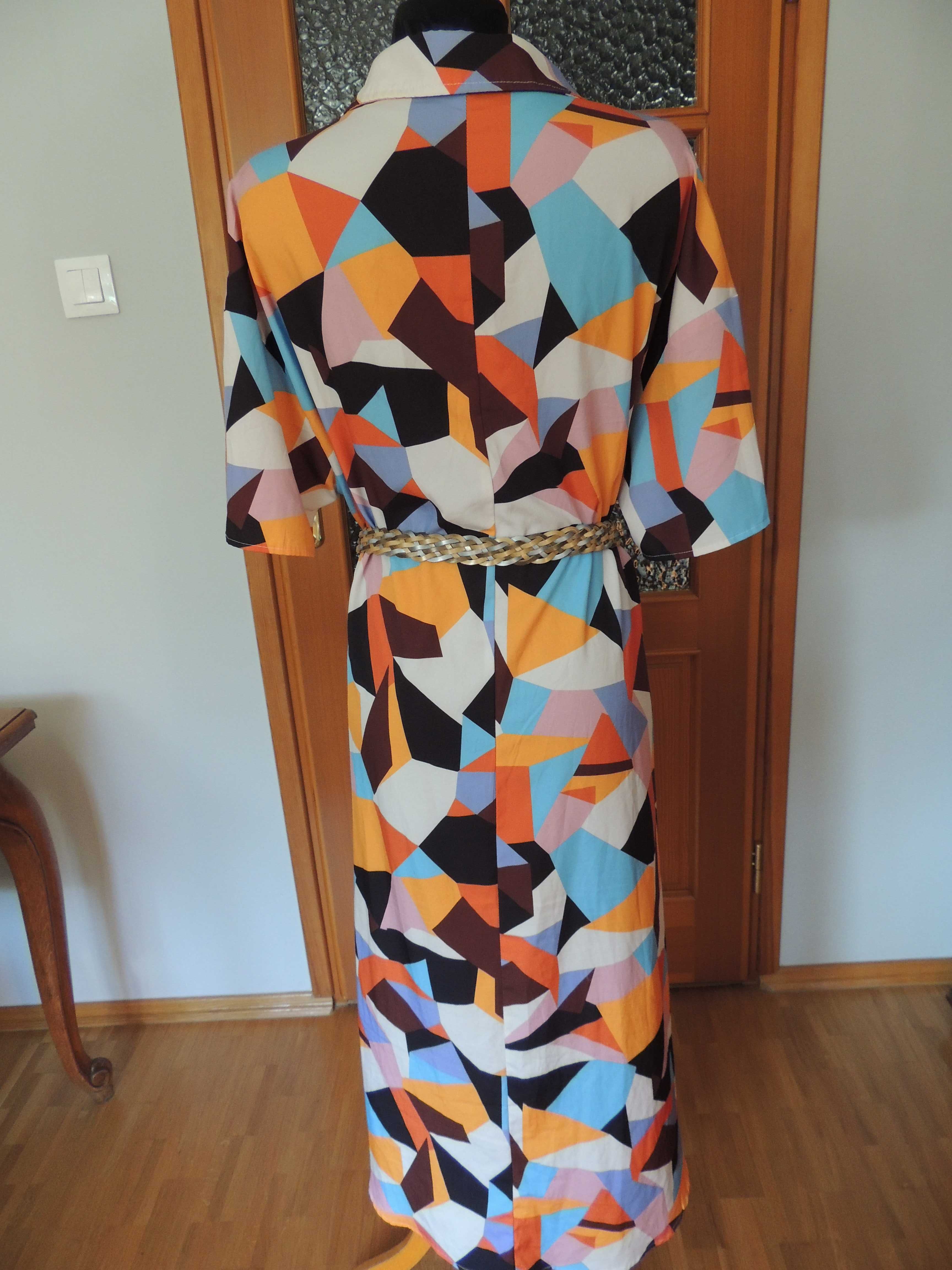 Shein sukienka maxi , krótki rękaw , rozmiar XL 44- 46