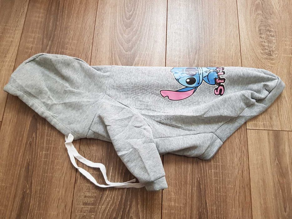 Szara bluza z kapturem dla psa Lilo i Stitch Disney XL ubranko