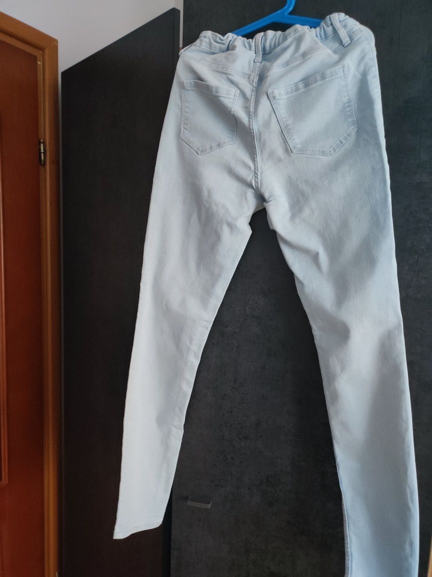 Spodnie jeansowe 158 rurki dziewczęce